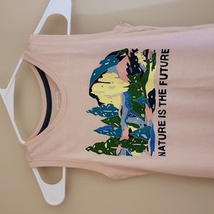 THE NORTH FACE GIRLS TANK TOP NATURE IS THE FUTURE PINK M 10/12